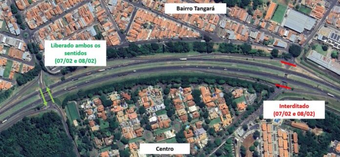 Viaduto do Tangará, em São Carlos (SP), ficará interditado neste final de semana (07 e 08)