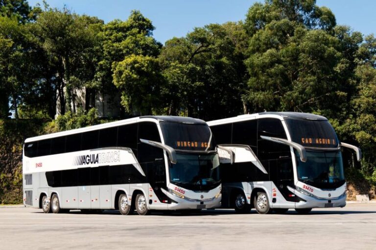 Águia Branca, em parceria com a Marcopolo, lança ônibus comemorativos que resgatam pinturas históricas
