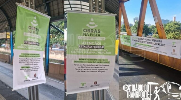 Expresso Tiradentes tem estação fechada e passageiros precisam usar ponto provisório instalado na Av. do Estado, na capital paulista