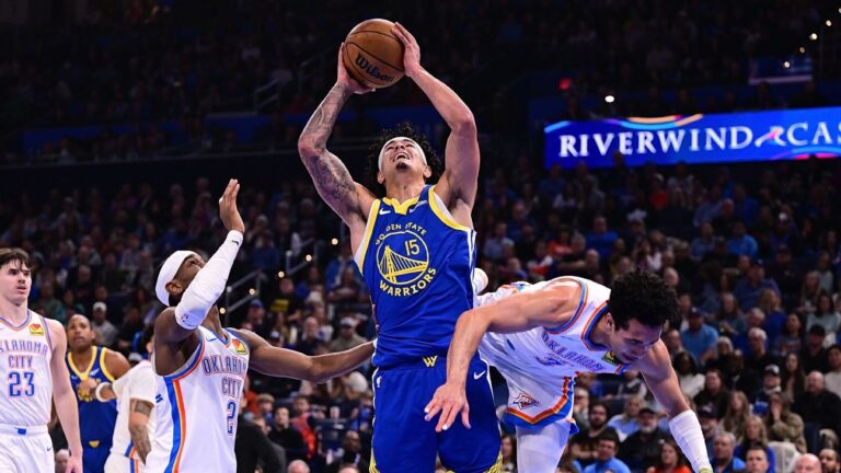 Gui Santos bate recorde na carreira, mas Thunder supera os Warriors na reta final