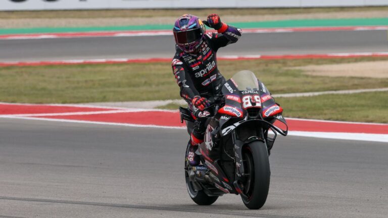 Jorge Martín vence corrida sprint do GP dos EUA de MotoGP na última volta; Diogo Moreira abandona prova