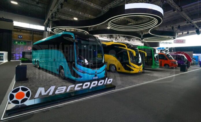 Marcopolo México participa da Expo Foro Movilidad 2026 com ônibus 100% elétricos, híbridos, movidos a diesel e gasolina Euro 6