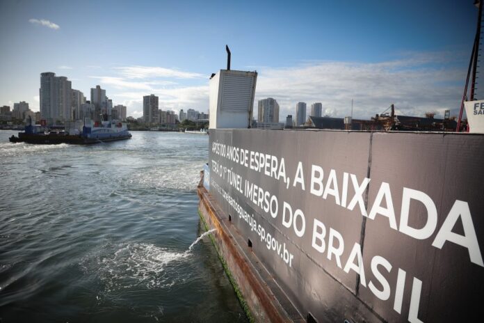 Tarcísio remaneja R$ 2,6 bilhões do Orçamento de São Paulo para o túnel imerso Santos-Guarujá após TCU determinar suspensão de verbas federais
