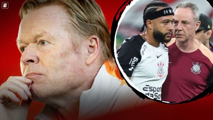 Técnico da Holanda diz que lesão de Memphis no Corinthians 'não parece boa', mas não descarta apresentação