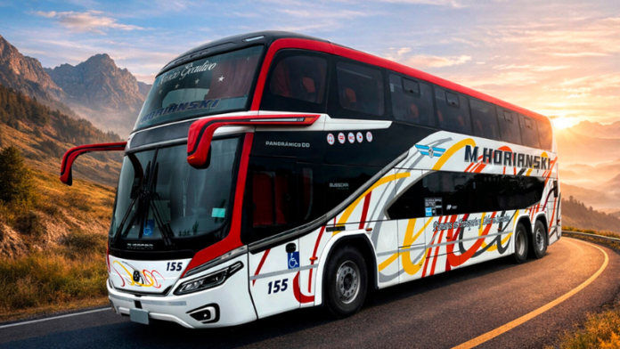 Busscar entrega Panorâmico DD NB1 à a operadora M. Horianski, da Argentina