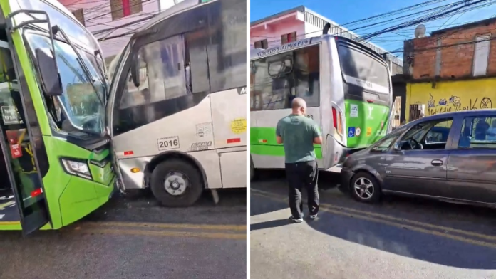 Colisão frontal entre ônibus na Brasilândia deixa feridos nesta segunda-feira (20)