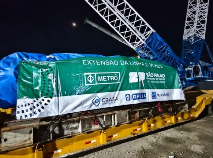 Componentes do Tatuzão “Hebe Camargo” começam a chegar para expansão da Linha 2-Verde