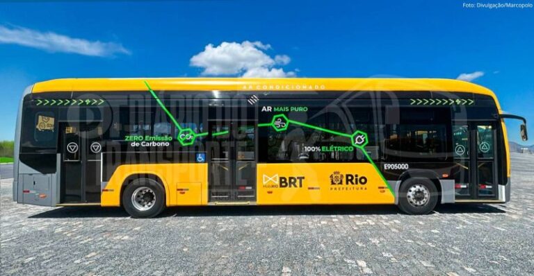 Ônibus elétrico Marcopolo Attivi Integral participa de teste operacional no Rio de Janeiro