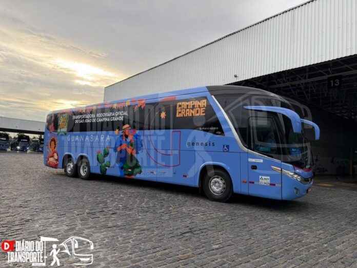 Guanabara é transportadora rodoviária oficial do São João de Campina Grande 2026 e lança ônibus com adesivação especial