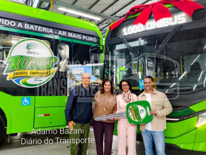 Eletra já tem mais mil ônibus em pedidos, anuncia novas parcerias e lançamentos e entrega milésimo ônibus da marca