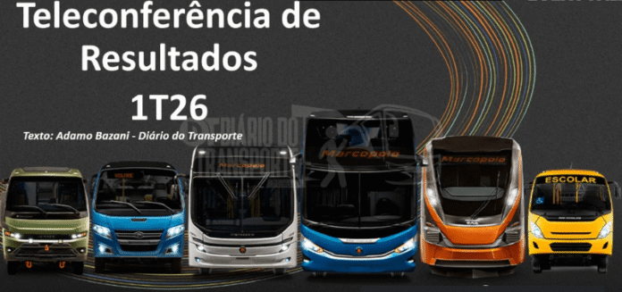 Marcopolo prevê crescimento no segundo semestre de 2026 em especial por causa de rodoviários e do Caminho da Escola. Transmilênio na mira