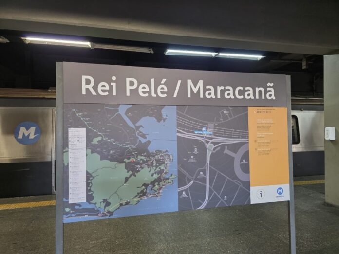 MetrôRio atualiza sinalização da Estação Rei Pelé/Maracanã