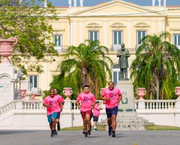 Rodoviários participam de corrida na Lagoa durante o Maio Amarelo para combater estresse da profissão
