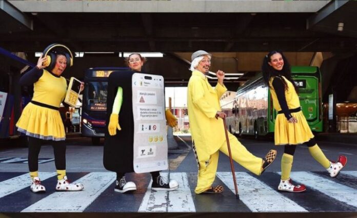 Terminal Sacomã recebe ação educativa do Maio Amarelo com foco em segurança no trânsito